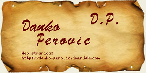 Danko Perović vizit kartica